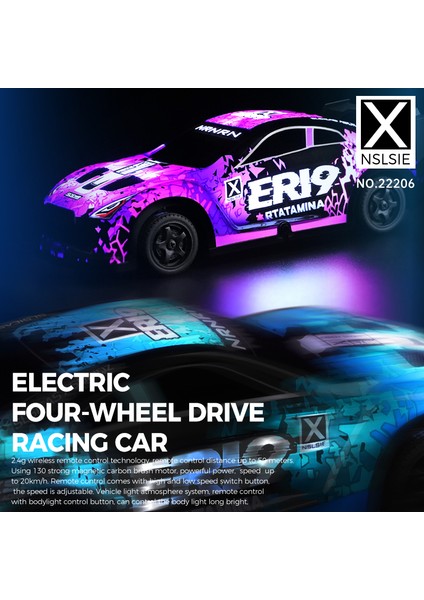 Wltoys 22206 1:22 15 Km/saat Rc Araba 4WD Drift Yarış Arabası LED Işıkları ile 2.4g Uzaktan Kumanda Elektrikli Oyuncak Hediye Erkek Doğum Günü Için (Yurt Dışından) modelleri