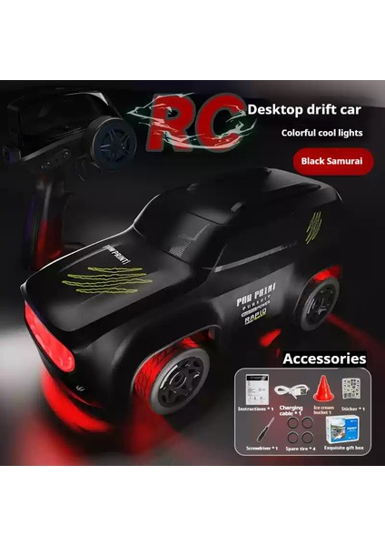 1:64 Mini Masaüstü Uzaktan Kumanda Araba Rc Dört Tekerlekten Çekiş Yüksek Hızlı Drift Yarış Oyuncak Çocuk Noel Hediyesi Çocuk Spor Araba (Yurt Dışından)