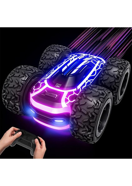 Sinovan Erkek Çocuklar Için Işıklı Uzaktan Kumandalı Araba 4-7 Çocuklar Için 2.4ghz Rc Dublör Arabaları 360° ° Dönen Çift Taraflı Rc Araba Oyuncakları Siyah (Yurt Dışından) fırsatları