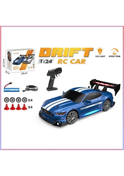 1/24 AE86 Rc Drift Araba Yarışı 4WD 30 Km/saat Yüksek Hızlı Işık ile 2.4g Radyo Kontrollü Araç Modeli Yarış Yarışması Oyuncak Boys Için (Yurt Dışından)