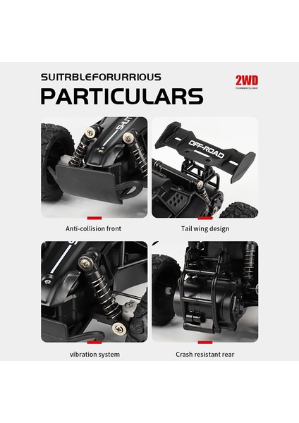 Zwn 1:16 2.4gh Model Rc Araba LED Işıkları ile 2WD Off-Road Uzaktan Kumanda Tırmanma Aracı Açık Oyuncak Arabalar Erkek Kız Hediyeler Için (Yurt Dışından)