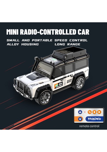 1:64 Mini Uzaktan Kumanda Araba Oyuncak Çocuklar Için 2.4ghz Off-Road Araç Alaşım Model Araba Işık Sürükle Kutusu ile Erkek Rc Oyuncak Çocuklar Hediyeler (Yurt Dışından)