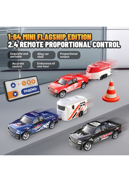 1:64 Mini Uzaktan Kumanda Araba Oyuncak Çocuklar Için 2.4ghz Off-Road Araç Alaşım Model Araba Işık Sürükle Kutusu ile Erkek Rc Oyuncak Çocuklar Hediyeler (Yurt Dışından)