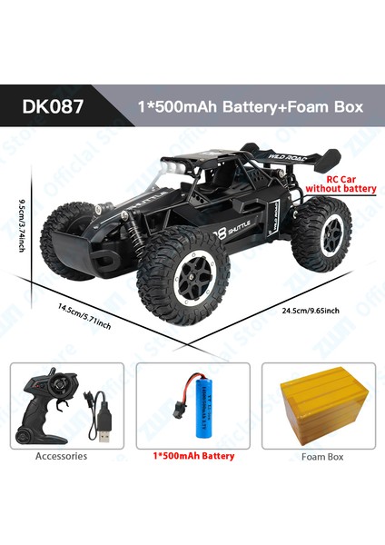 Zwn 1:16/1:20 Alaşım Rc Araba LED Işık ile 2.4g Off-Road Uzaktan Kumanda Tırmanma Aracı Açık Oyuncak Arabalar Çocuklar Için Hediyeler (Yurt Dışından)