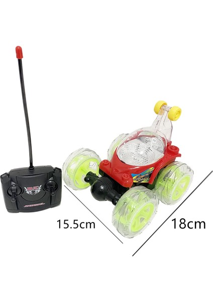 Rc Araba Haddeleme Dublör Araba Sürüklenme Uzaktan Kumanda Araba 360 ° Yuvarlanan Elektrikli Oyuncak Serin Müzik Off-Road Araç Robot Oyuncaklar Boy Çocuk (Yurt Dışından)