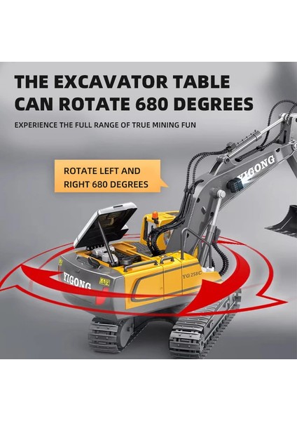 Uzaktan Kumanda Ekskavatör Rc Modeli Oyuncak Arabalar Çocuk 2.4g Damperli Kamyon Alaşım Buldozer Iş Makinesi Noel Doğum Günü Hediyeleri (Yurt Dışından) fırsatları