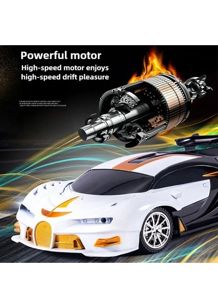 Rc Araba 2.4g 4ch Uzaktan Kumanda 1:18 LED Işık ile Spor Arabalar Yüksek Hızlı Radyo Drift Araç Yarışı Erkek Kız Oyuncak Çocuklar Için (Yurt Dışından)