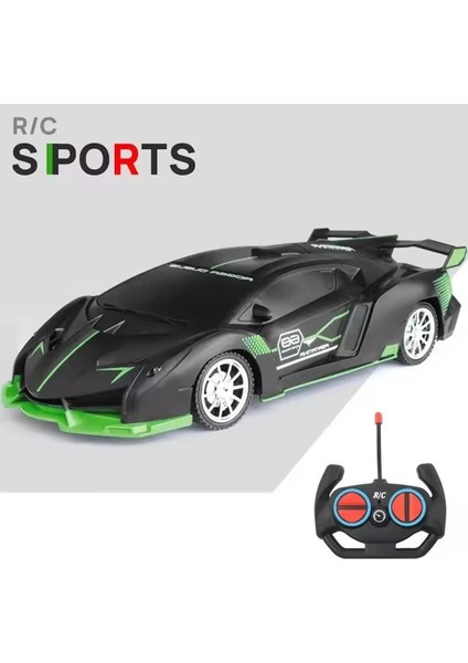 Rc Araba 2.4g 4ch Uzaktan Kumanda 1:18 LED Işık ile Spor Arabalar Yüksek Hızlı Radyo Drift Araç Yarışı Erkek Kız Oyuncak Çocuklar Için (Yurt Dışından)