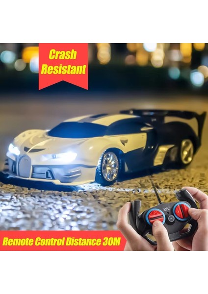 Rc Araba 2.4g 4ch Uzaktan Kumanda 1:18 LED Işık ile Spor Arabalar Yüksek Hızlı Radyo Drift Araç Yarışı Erkek Kız Oyuncak Çocuklar Için (Yurt Dışından)
