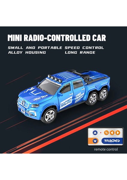 Mını Rc Araba Alaşım 1/64 Uzaktan Kumanda Araba Oyuncak 2.4g Uzaktan Kumanda Işığı Ayarlanabilir Hız Taşınabilir Uzaktan Kumanda Araba Oyuncak Hediye (Yurt Dışından)