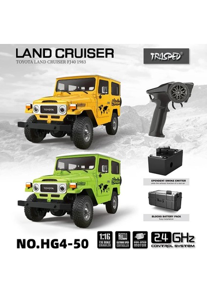 1/16 Hg4-50 Rc Off-Road Araçlar 4x4 Toyota Land Cruiser FJ40 1983 Uzaktan Kumanda Paletli Hg4-53 Suzukı Jımny Arabalar Oyuncak Boys Için (Yurt Dışından)
