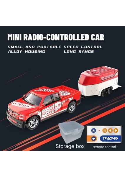 Rc 1:64 Tam Ölçekli Masaüstü Uzaktan Kumanda Araba Off-Road Kamyon Mini Tırmanma Araba Mini Rv Alaşım Model Rc Araba Çocuk Oyuncak. (Yurt Dışından)