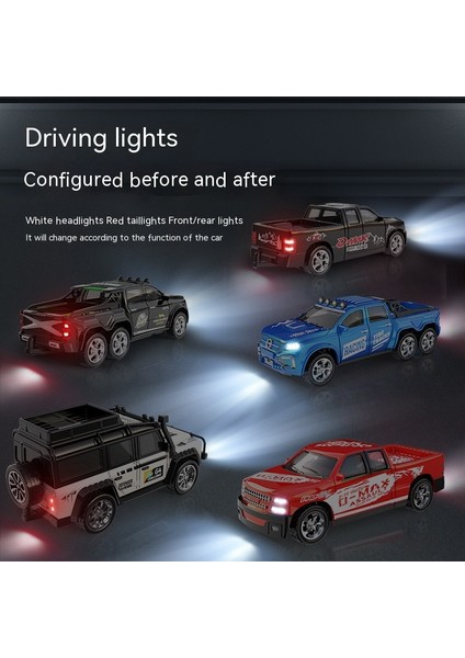 1:64 Mini Uzaktan Kumanda Araba Alaşım Araba Modeli 2.4g 3 Dişli Uzaktan Kumanda Off-Road Işık ile Yüksek Dayanıklılık Çocuk Oyuncak Hediye (Yurt Dışından) modelleri