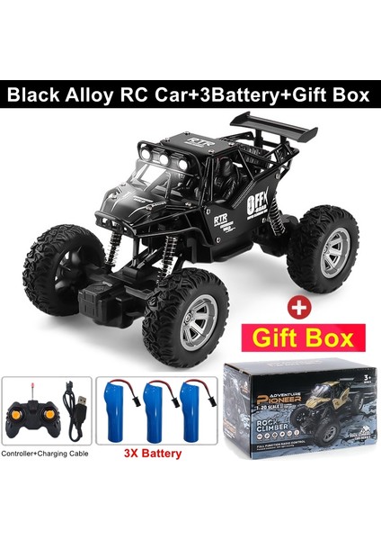 4WD Rc Araba Off Road 4x4 Uzaktan Kumanda Arabalar Radyo Buggy Kamyon Yarış Drift LED Işıkları ile Oyuncaklar Hediye Erkek Kız Çocuk Çocuk (Yurt Dışından)