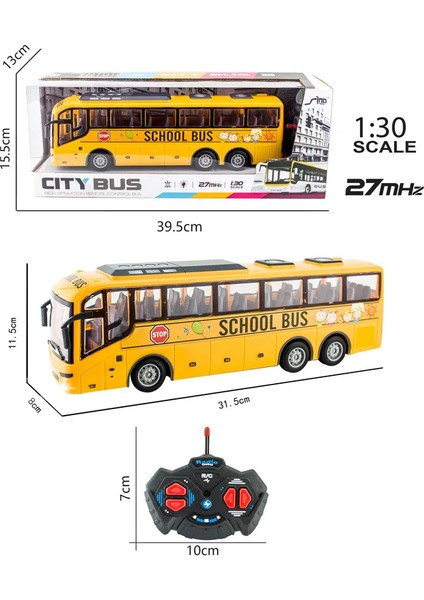 1:30 Uzaktan Kumanda Otobüs Elektrikli Kablosuz Aydınlatma Simülasyon Uzaktan Kumanda Araba Modeli Okul Seyahat Otobüsü Erkek Oyuncak Doğum Günü Hediyeleri (Yurt Dışından)