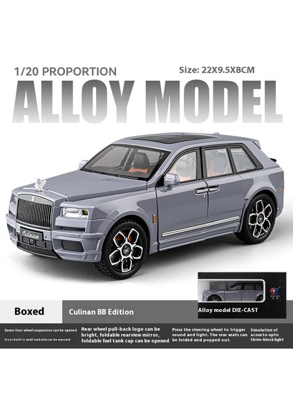 1:20 Rolls Royce Cullinan Lüks Off Road Suv Alaşım Metal Pres Döküm Model Araba Koleksiyonu Hobi Dekorasyon Tatil Hediyeler Erkek Arkadaşı (Yurt Dışından)