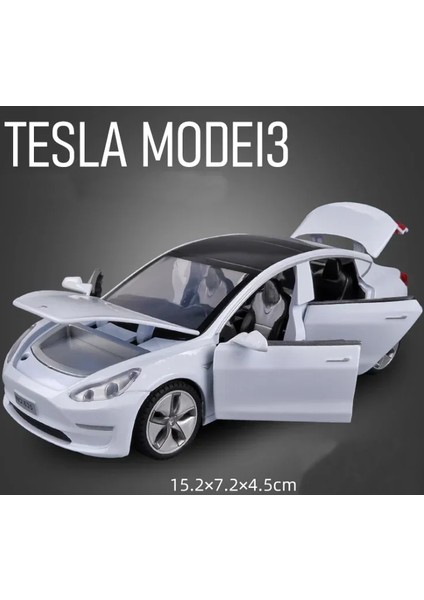 1:32 Tesla Modeli 3 Alaşım Araba Modeli Dietoy & Oyuncak Araçlar Ses Geri Çekin Araba Çocuk Hediyeler Için Çocuk Oyuncak (Yurt Dışından)