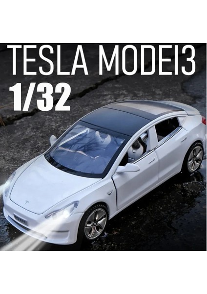 1:32 Tesla Modeli 3 Alaşım Araba Modeli Dietoy & Oyuncak Araçlar Ses Geri Çekin Araba Çocuk Hediyeler Için Çocuk Oyuncak (Yurt Dışından)