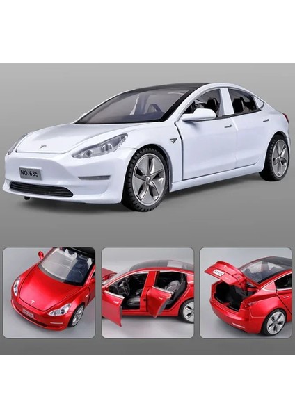 1:32 Tesla Modeli 3 Alaşım Araba Modeli Dietoy & Oyuncak Araçlar Ses Geri Çekin Araba Çocuk Hediyeler Için Çocuk Oyuncak (Yurt Dışından)