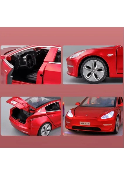 1:32 Tesla Modeli 3 Alaşım Araba Modeli Dietoy & Oyuncak Araçlar Ses Geri Çekin Araba Çocuk Hediyeler Için Çocuk Oyuncak (Yurt Dışından)