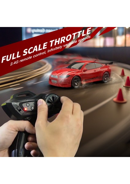 KF20 1:64 Rc Drift Araba 2.4g Yüksek Hızlı Araba Yarışı Dört Tekerlekli Mini Masaüstü Uzaktan Kumanda Araba Elektrikli Oyuncak Elektrikli Oyuncak Çocuklar (Yurt Dışından)
