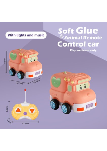 Mini Rc Araba Yumuşak Vinil Arabalar Yürümeye Başlayan Kawaii Karikatür Uzaktan Kumanda Araç Müzikli Işık Kabuk ile Cahngeable Çocuklar Için Hediye (Yurt Dışından)
