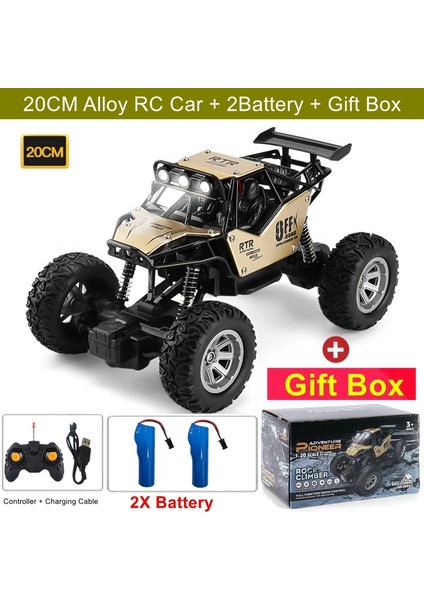 4WD Rc Araba Off Road 4x4 Uzaktan Kumanda Arabalar Radyo Buggy Kamyon Yarış Drift LED Işıkları ile Oyuncaklar Hediye Erkek Kız Çocuk Çocuk (Yurt Dışından)