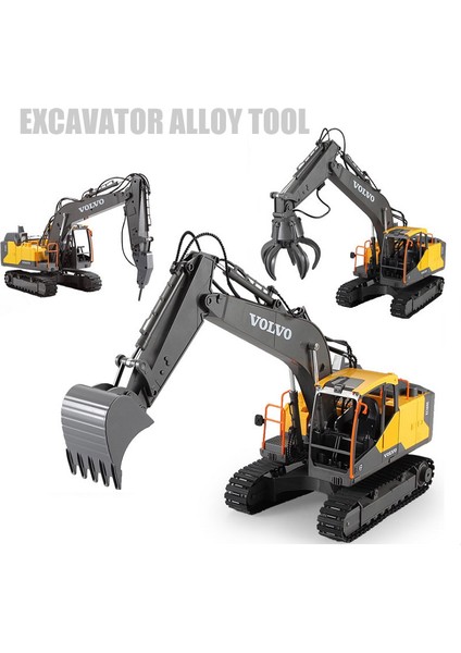 Double E561 / E568 / E598 Rc Excavator Alloy Tools Remote Excavator Digging Bucket / Steel Grabbing Machine / Crushing Hammer (Yurt Dışından)