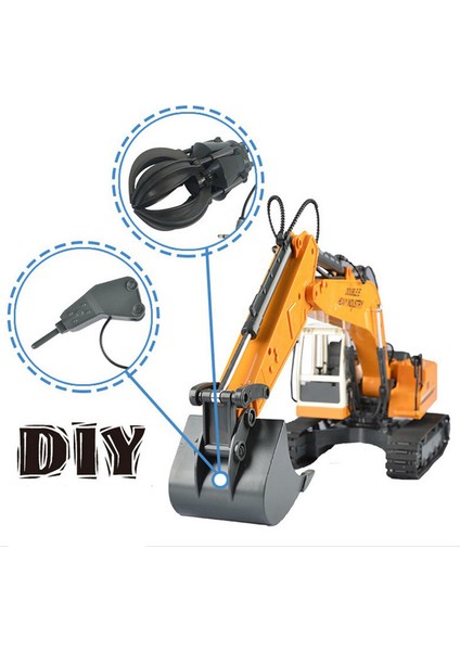 Double E561 / E568 / E598 Rc Excavator Alloy Tools Remote Excavator Digging Bucket / Steel Grabbing Machine / Crushing Hammer (Yurt Dışından)