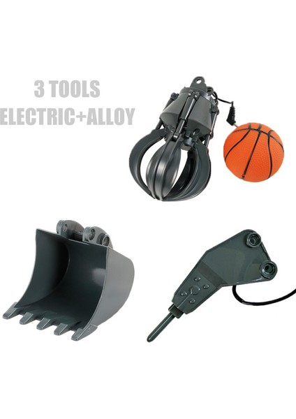 Double E561 / E568 / E598 Rc Excavator Alloy Tools Remote Excavator Digging Bucket / Steel Grabbing Machine / Crushing Hammer (Yurt Dışından)