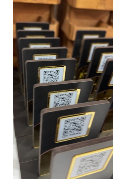 Luxury Cafe & Restaurant Qr Menu Masa Numaratörü 10 Adet 1 Adet