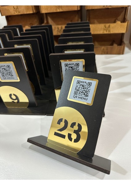 Luxury Cafe & Restaurant Qr Menu Masa Numaratörü 10 Adet 1 Adet