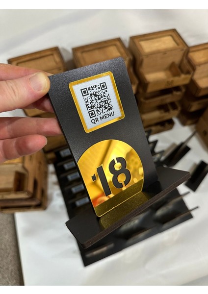 Luxury Cafe & Restaurant Qr Menu Masa Numaratörü 10 Adet 1 Adet