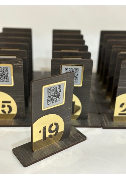 Luxury Cafe & Restaurant Qr Menu Masa Numaratörü 10 Adet 1 Adet
