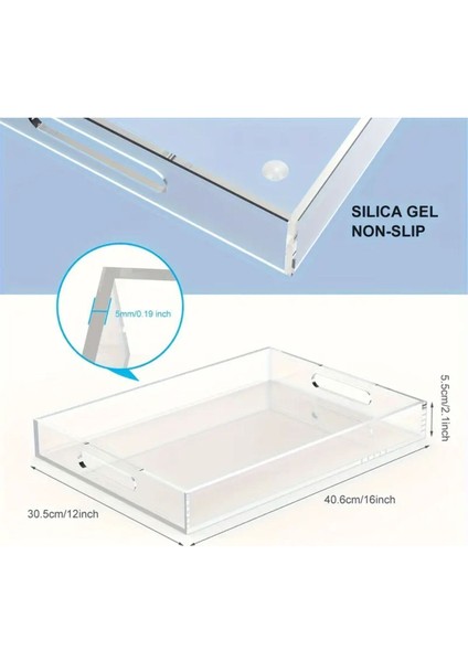 Luxury Çok Yönlü Akrilik Saklama Tepsisi - Su GEÇIRMEZ--30X40CM 1 Adet