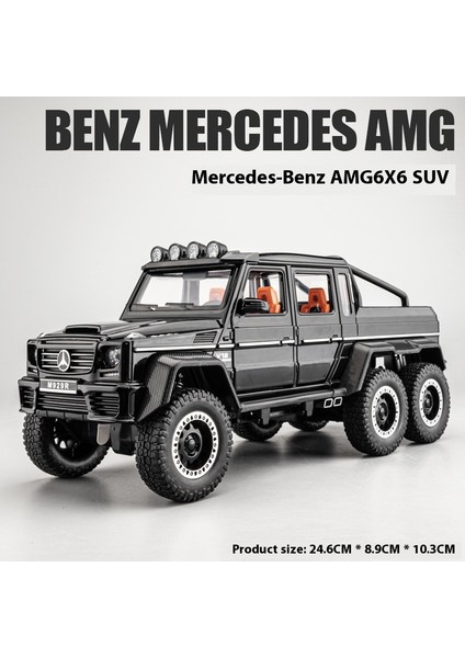1:20 Mercedes Benz Amg G63 6x6 Off Road Suv Alaşım Metal Pres Döküm Model Araç Ses ve Işık Simüle Koleksiyon Doğum Günü Hediyesi Çocuk (Yurt Dışından)