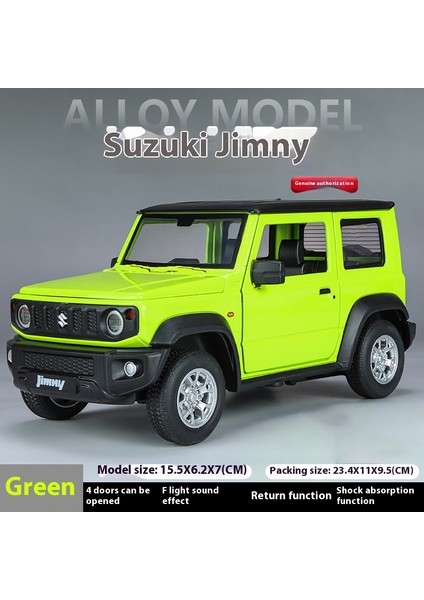 1:24 Suzuki Jimny Off Road Suv Alaşım Metal Döküm Model Araç Ses ve Işık Koleksiyonu Ekran Hobi Dekorasyon Hediyeler Için Boy (Yurt Dışından)