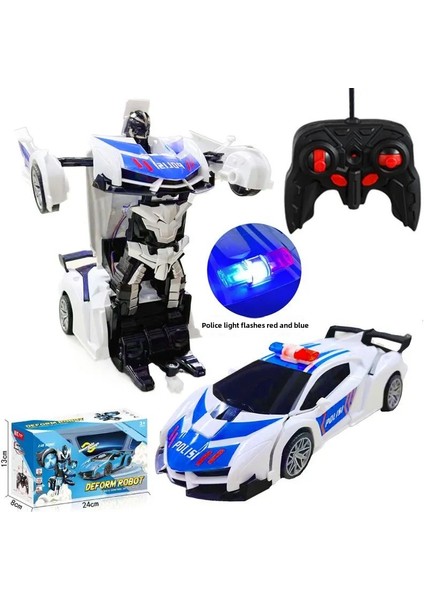 Uzaktan Kumandalı Robot Araba Modeli Boys Için Tek Dokunuşla Dönüşen Araba Yarışı Simülasyon Plastik Malzeme Çocuk Oyuncak (Yurt Dışından)