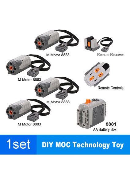 Moc Teknolojisi Yapı Taşları Güç Fonksiyonu Parçaları M/l/xl/sever Motor Dıy Parçaları Güç Grubu Pf Blokları Robot Araba Tuğla Oyuncaklar (Yurt Dışından)
