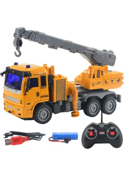 Çocuklar Için 4 K Uzaktan Kumanda Iş Makinesi Model Seti Beton Karıştırıcı Oyuncak (Yurt Dışından)