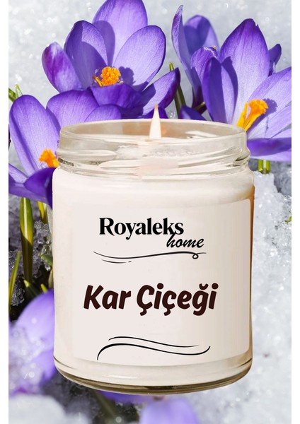 Doğal Özel Seri Kokulu Dekoratif Kavanoz Mum 210 cc - Kar Çiçeği - Ryl modelleri