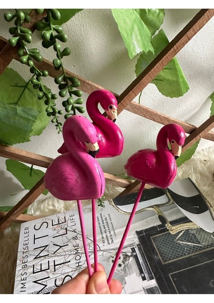 Luxury 3 Lü Flamingo Saksı Süsü 1 Adet