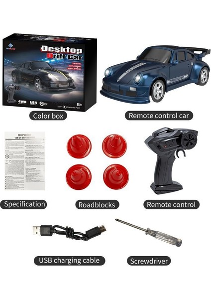 Yeni 4WD 2.4ghz Rc Simülasyon Mini Drift Araba Palm Yarışı Modeli Masa Oyuncakları 1/64 Ölçekli Uzaktan Kumanda Araba Çocuklar Için Hediye Boys. (Yurt Dışından)