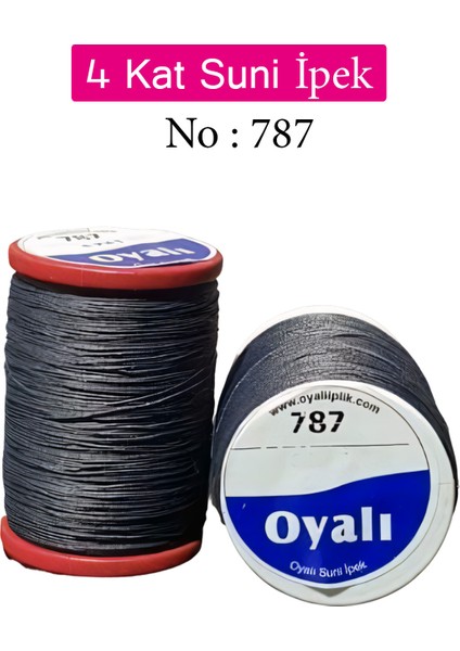 Oyalı 4 Kat Suni Ipek Iplik Iğne Oyası Boncuk Ipi Tığ Oyası NO:787