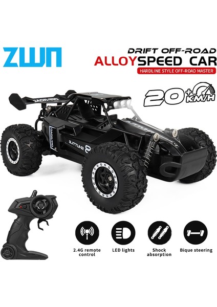 Zwn 1:16 2.4gh Model Rc Araba LED Işıkları ile 2WD Off-Road Uzaktan Kumanda Tırmanma Aracı Açık Oyuncak Arabalar Erkek Kız Hediyeler Için (Yurt Dışından)