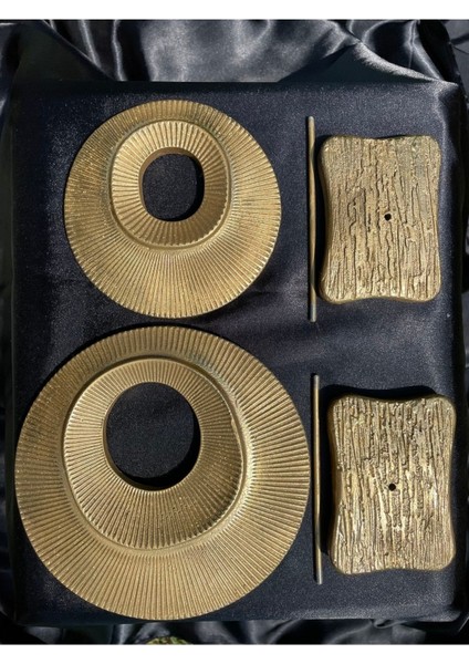 Luxury 2'li Şık Dekoratif Halka Gold Renk Dekor Obje 1 Adet