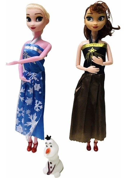 Luxury Frozen Elsa Anna 2 Li Eklemli Oyuncak Bebek 1 Adet