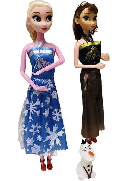 Luxury Frozen Elsa Anna 2 Li Eklemli Oyuncak Bebek 1 Adet