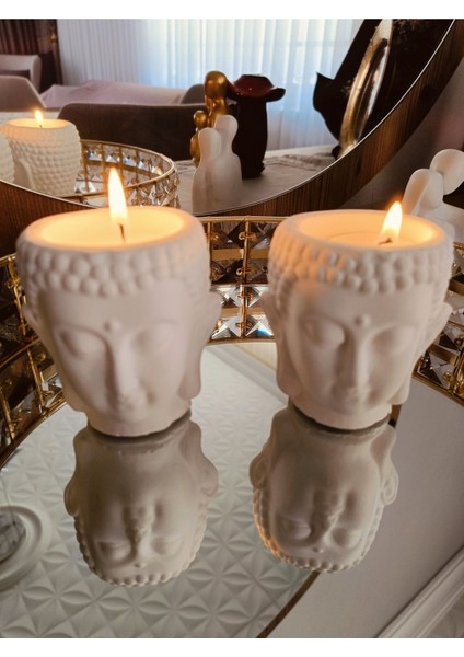 Luxury Buda Tealight 2'li Set Mumluk (Mumlar Hediyemizdir) 1 Adet