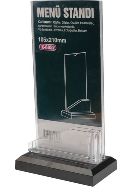 Luxury Masaüstü Menü Standı 105X210 mm 1 Adet